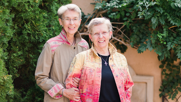 Catharine “Cat” Scheibner ’73 and her wife Carrie Haag